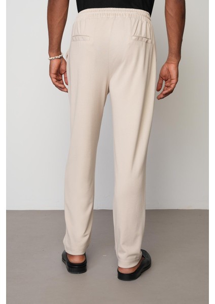Bej Baggy Fit Erkek Pileli Pantolon E1028 fırsatları