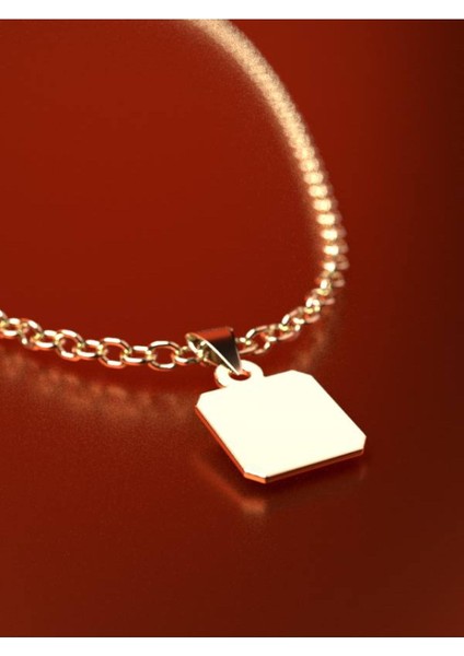 14 Ayar Altın Kare Kolye Ucu 0.5 Gr, KC14584 Kodlu fırsatları