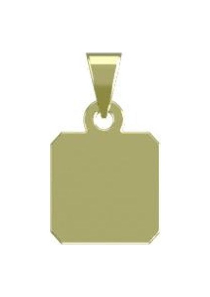 14 Ayar Altın Kare Kolye Ucu 0.5 Gr, KC14584 Kodlu