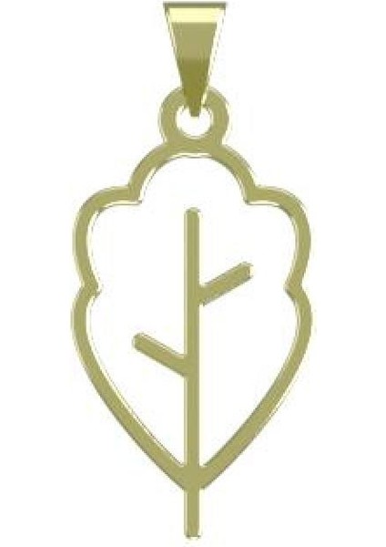 14 Ayar Altın Yaprak Kolye Ucu 0.5 Gr, KC15896 Kodlu