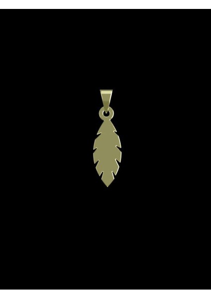 14 Ayar Altın Yaprak Kolye Ucu 0.5 Gr, KC10915 Kodlu