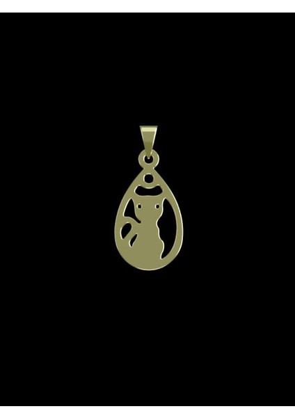 14 Ayar Altın Kedi Kolye Ucu 0.5 Gr, KC11659 Kodlu