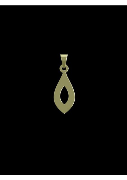 14 Ayar Altın Gözyaşı Damlası Kolye Ucu 0.5 Gr, KC12837 Kodlu