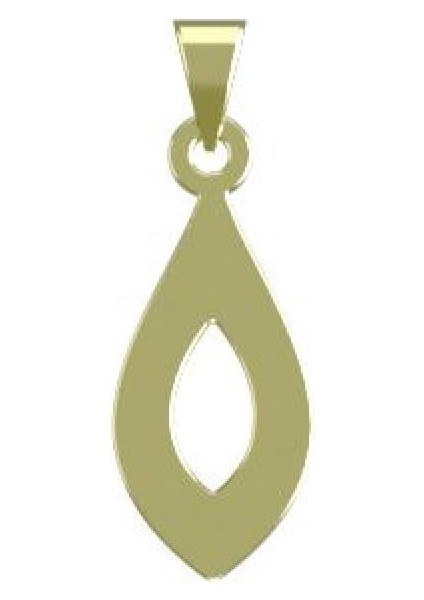 14 Ayar Altın Gözyaşı Damlası Kolye Ucu 0.5 Gr, KC12837 Kodlu