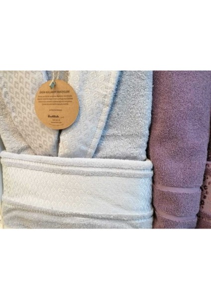 Camellia Happy Aile Seti Bornoz Takımı Gri - Mürdüm modelleri