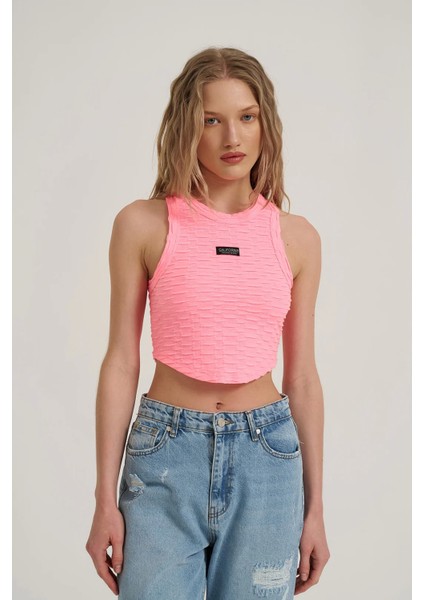 Etiket Detaylı Atlet Pembe modelleri