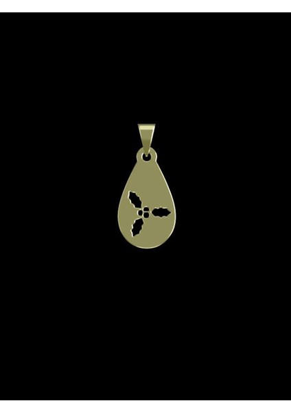 14 Ayar Altın Gözyaşı Damlası Kolye Ucu 0.5 Gr, KC11867 Kodlu