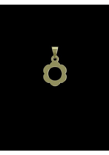 14 Ayar Altın Çiçek Kolye Ucu 0.5 Gr, KC14409 Kodlu