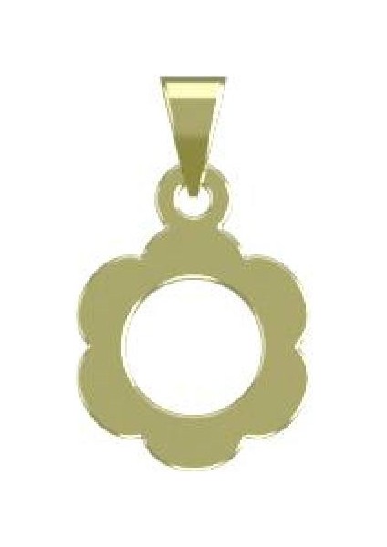 14 Ayar Altın Çiçek Kolye Ucu 0.5 Gr, KC14409 Kodlu