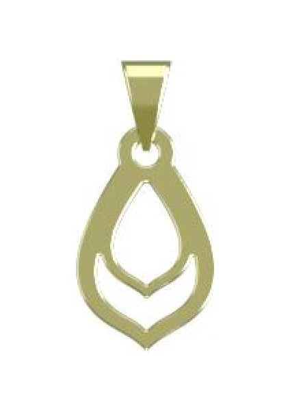 14 Ayar Altın Gözyaşı Damlası Kolye Ucu 0.5 Gr, KC12301 Kodlu