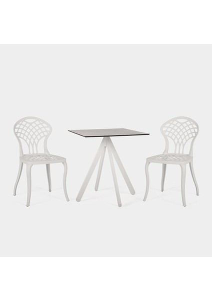 Iç ve Dış Mekan Uyumlu Alüminyum Masa Sandalye Seti