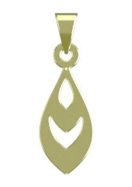 14 Ayar Altın Gözyaşı Damlası Kolye Ucu 0.5 Gr, KC10813 Kodlu