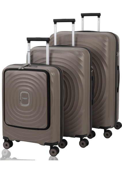 V2407 Policarbon Valiz Siyah Set