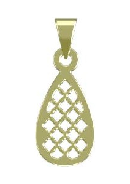 14 Ayar Altın Gözyaşı Damlası Kolye Ucu 0.5 Gr, KC10827 Kodlu