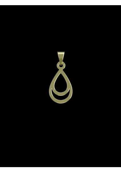 14 Ayar Altın Gözyaşı Damlası Kolye Ucu 0.5 Gr, KC11205 Kodlu