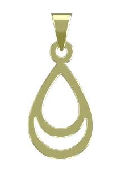 14 Ayar Altın Gözyaşı Damlası Kolye Ucu 0.5 Gr, KC11205 Kodlu