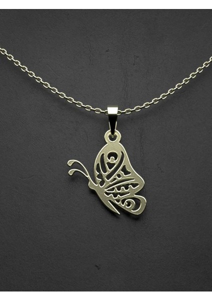 14 Ayar Altın Kelebek Kolye Ucu 0.5 Gr, KC11392 Kodlu