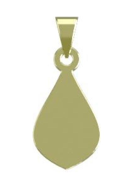 14 Ayar Altın Gözyaşı Damlası Kolye Ucu 0.5 Gr, KC12481 Kodlu