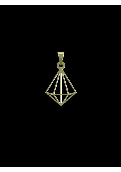 14 Ayar Altın Elmas Kolye Ucu 0.5 Gr, KC15014 Kodlu