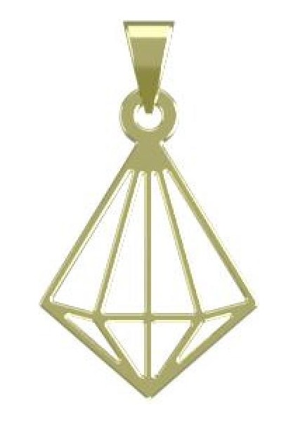 14 Ayar Altın Elmas Kolye Ucu 0.5 Gr, KC15014 Kodlu