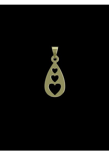 14 Ayar Altın Kalp Kolye Ucu 0.5 Gr, KC11555 Kodlu