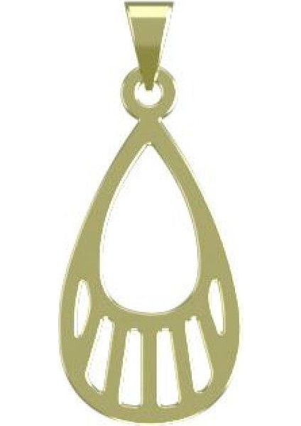 14 Ayar Altın Gözyaşı Damlası Kolye Ucu 0.5 Gr, KC12143 Kodlu