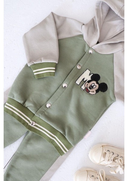 Erkek Çocuk Süzene Nakış Detaylı Şardonclu 3 Iplik Kumaş Altüst Takım fiyatları