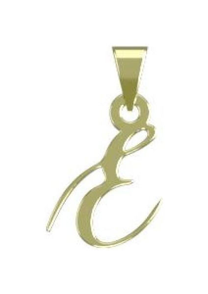 14 Ayar Altın E Harfi Kolye Ucu 0.5 Gr, KC12299 Kodlu