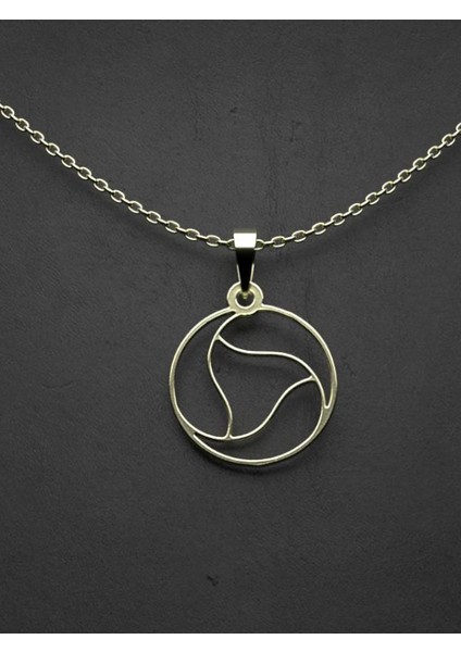 14 Ayar Altın Daire Kolye Ucu 0.5 Gr, KC11817 Kodlu