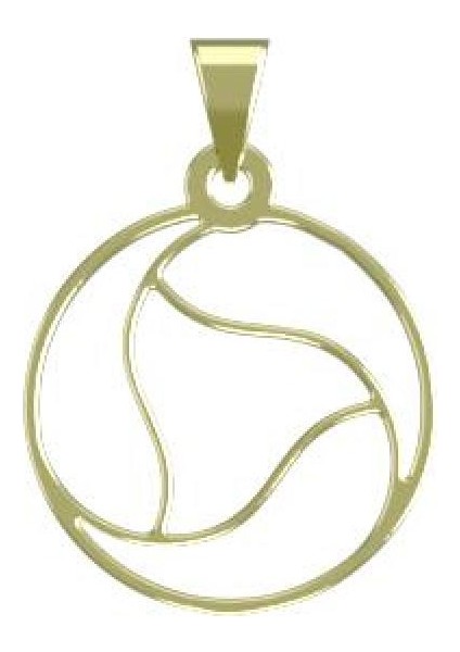 14 Ayar Altın Daire Kolye Ucu 0.5 Gr, KC11817 Kodlu