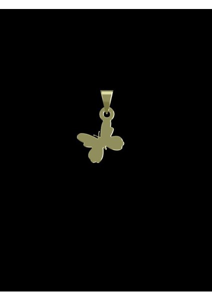 14 Ayar Altın Kelebek Kolye Ucu 0.5 Gr, KC13818 Kodlu