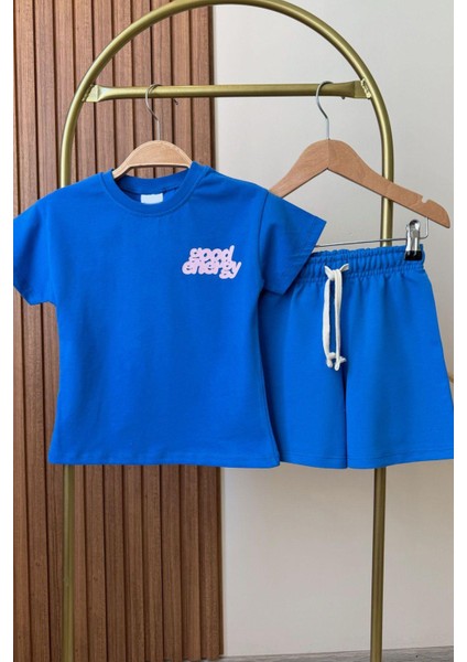 Kız Çocuk Pamuklu Kumaş Slogan Baskılı Tshirt ve Şort Alt Üst Takım fiyatları