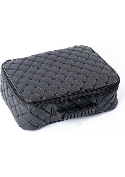 Kuaför Çantası Kapitone Tasarım Suni Deri Malzeme Siyah 30x38 cm fiyatları