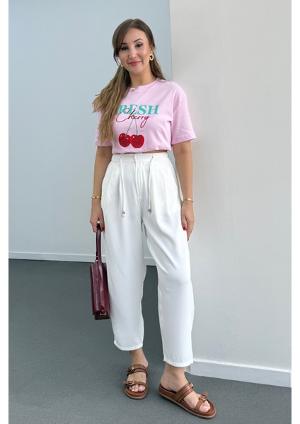 Hole Beli Lastikli Şalvar Pantolon fiyatları