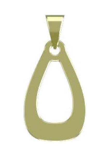 14 Ayar Altın Gözyaşı Damlası Kolye Ucu 0.5 Gr, KC11881 Kodlu