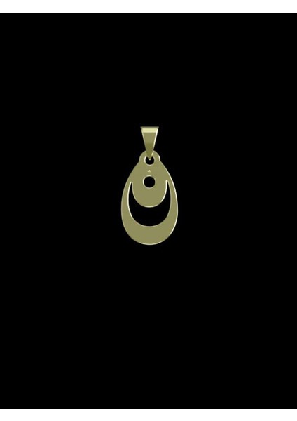 14 Ayar Altın Gözyaşı Damlası Kolye Ucu 0.5 Gr, KC11882 Kodlu