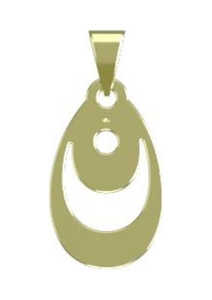 14 Ayar Altın Gözyaşı Damlası Kolye Ucu 0.5 Gr, KC11882 Kodlu