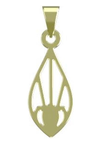 14 Ayar Altın Gözyaşı Damlası Kolye Ucu 0.5 Gr, KC12225 Kodlu