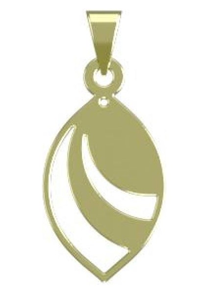 14 Ayar Altın Gözyaşı Damlası Kolye Ucu 0.5 Gr, KC11621 Kodlu