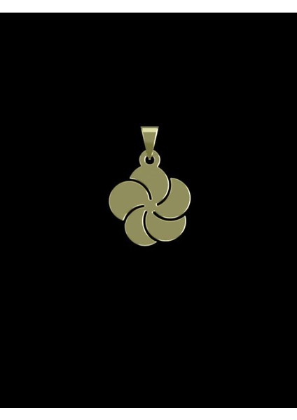 14 Ayar Altın Çiçek Kolye Ucu 0.5 Gr, KC13066 Kodlu