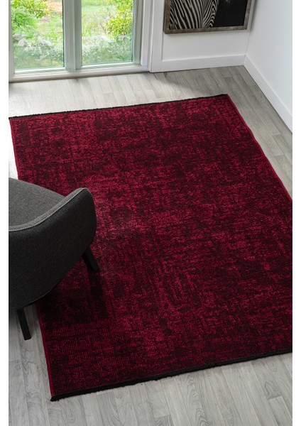 Antik Bordo Halı Yıkanabilir Kaymaz Taban Şönil Kilim Dokuma Pamuk Taban Kilim 10115A 80 x 150 cm