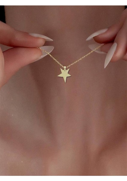 14 Ayar Altın Yıldız Kolye Ucu 0.5 Gr, KC15366 Kodlu