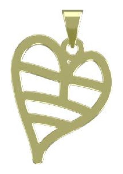 14 Ayar Altın Kalp Kolye Ucu 0.5 Gr, KC17819 Kodlu