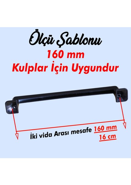 Mutfak Çekmece Mobilya Dolap Dolabı Kapak Kulpları Kulpu Kulbu 16 cm 160 mm Siyah Metal Kulp modelleri