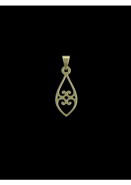 14 Ayar Altın Gözyaşı Damlası Kolye Ucu 0.5 Gr, KC12878 Kodlu