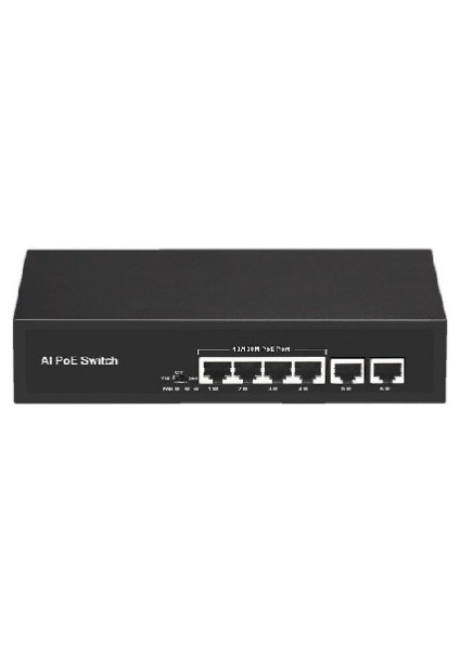 Vıdeopark Vp-4p-2up 4 Port 10/100M Poe + 2 Port 100M Uplınk 65W Poe Swıtch Dahili Power