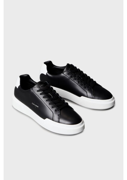 Deri Logolu Kalın Taban Sneaker Ayakkabı YM0YM013440GM Erkek Ayakkabı YM0YM01344 0gm fiyatları