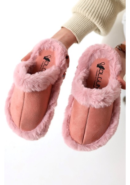 Kadın Sessiz Yumuşak Eva Taban Peluş Yünlü Pofuduk Ev Terlik Kışlık Terlik Peluş Terlik modelleri