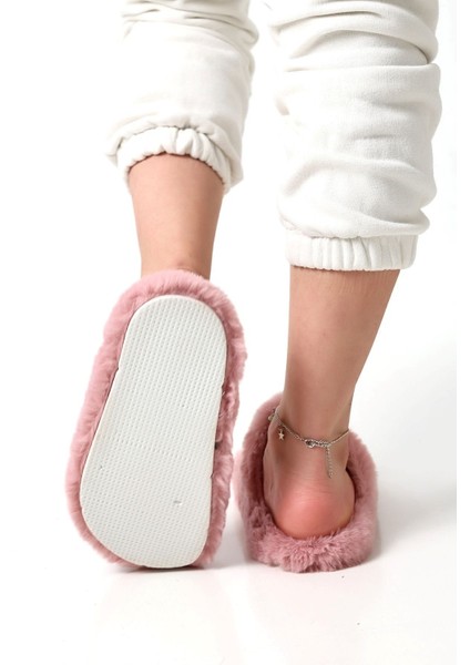 Kadın Sessiz Yumuşak Eva Taban Peluş Yünlü Pofuduk Ev Terlik Kışlık Terlik Peluş Terlik fırsatları