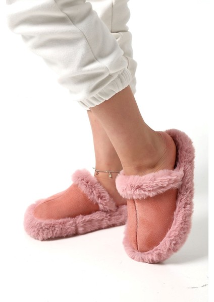 Kadın Sessiz Yumuşak Eva Taban Peluş Yünlü Pofuduk Ev Terlik Kışlık Terlik Peluş Terlik indirimleri